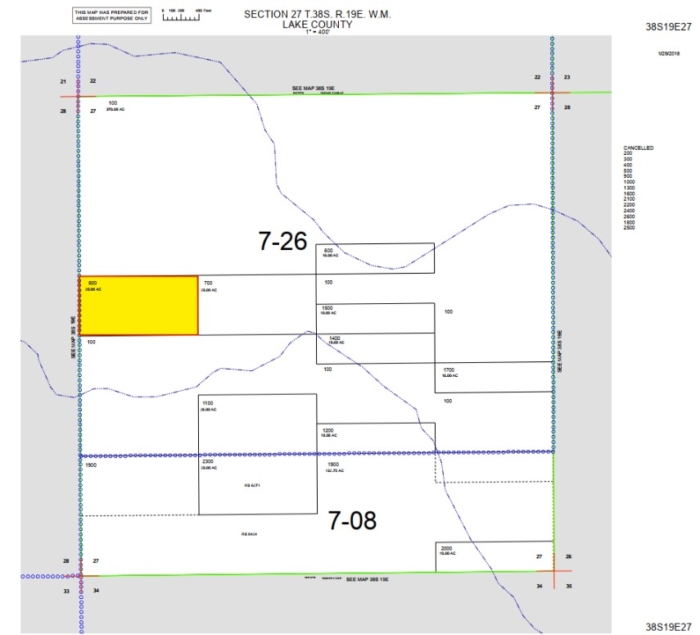 20.0 Acres. Lake County OR, Parcel 10712 20 Acres, Lake, Oregon Account 10712 / Map and Taxlot 38S19E27-00-00800 - Image 17