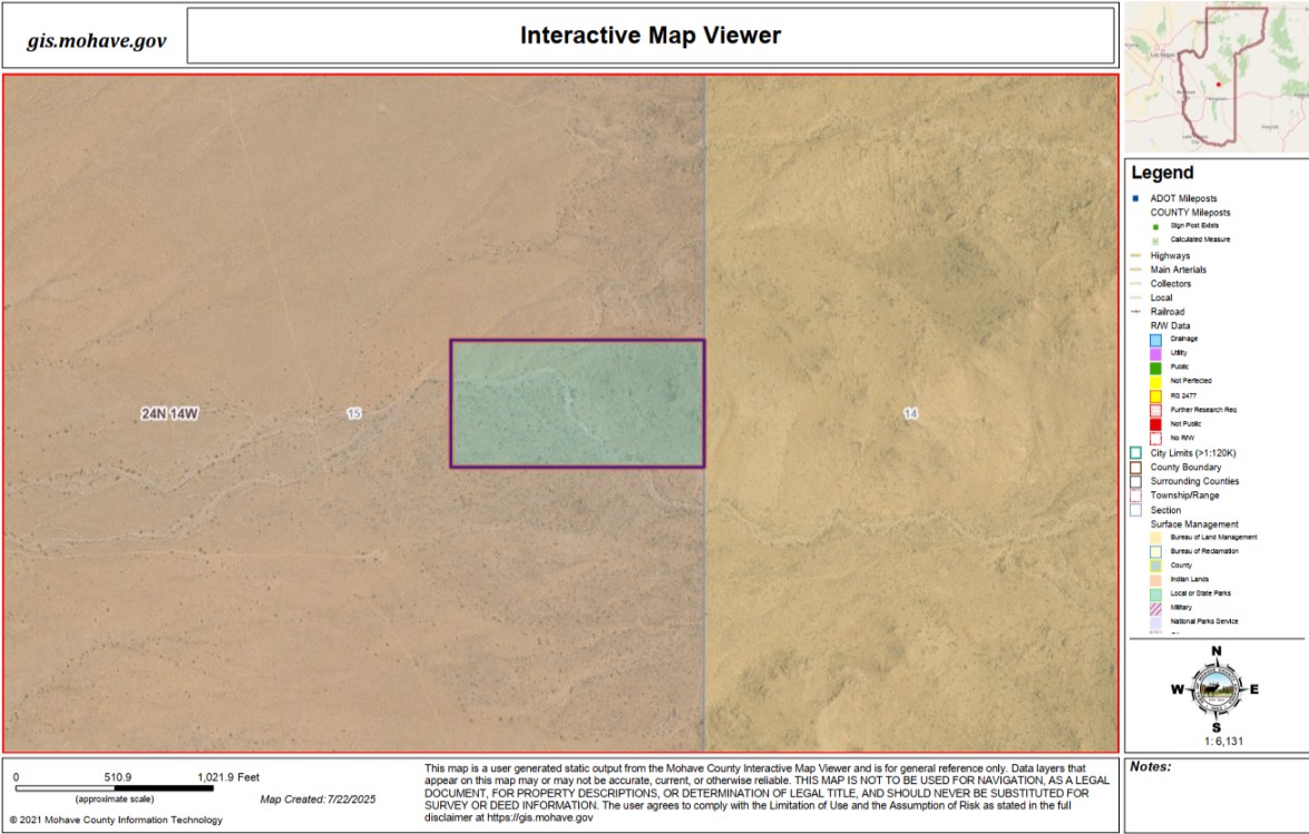 Secluded Desert Property 20 Acres, Mohave, Arizona 333-09-018 - Image 20
